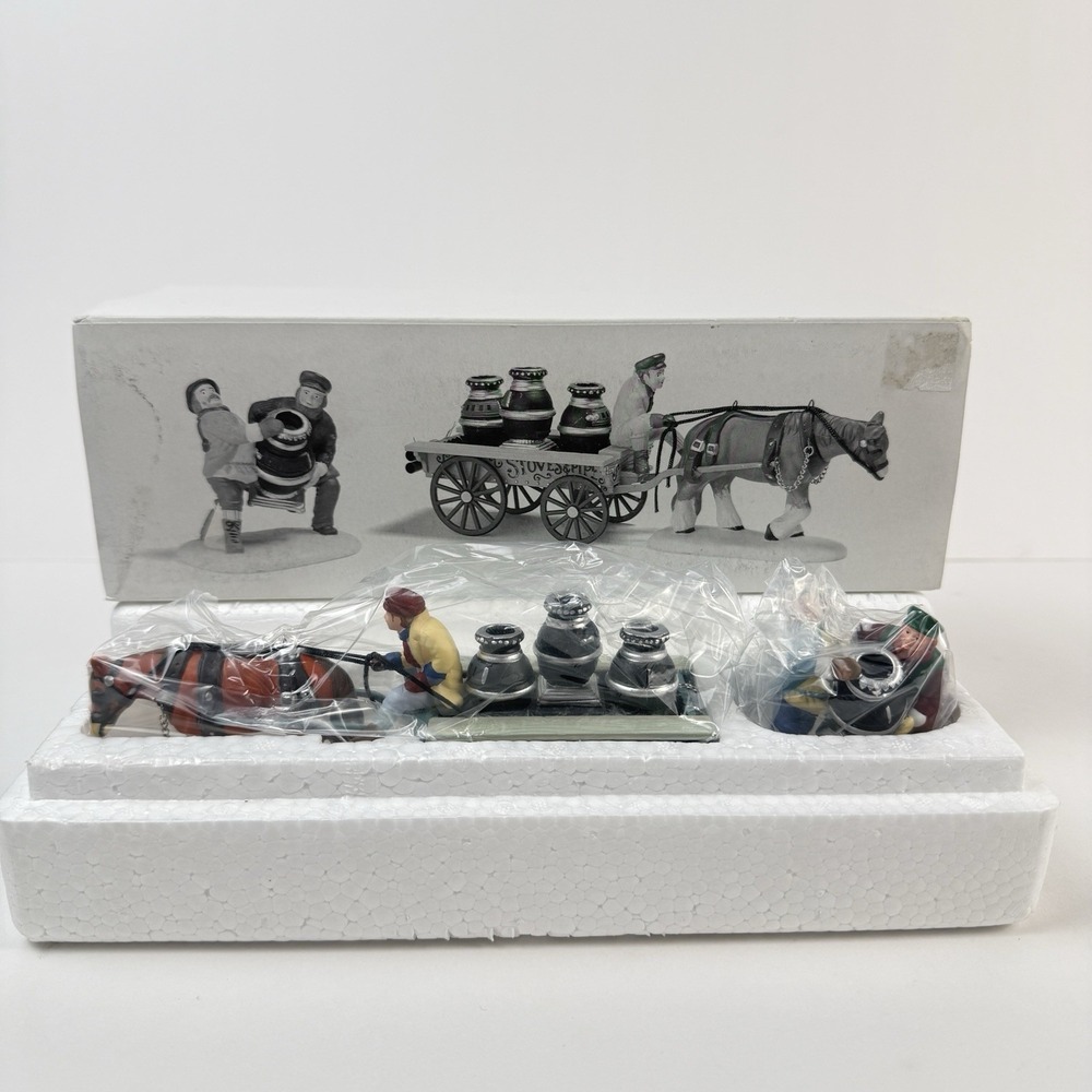 Dept 56 A New Potbellied Stove for Christmas Heritage Village 56593 Wagon Boxed